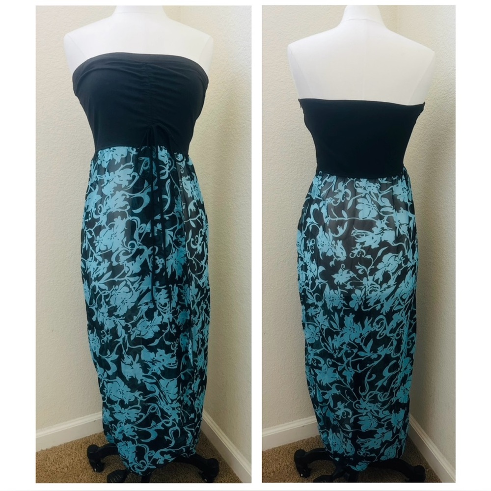 Women's Strapless Summer Maxi Sundress